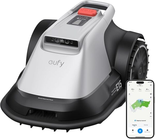 Automatyczna kosiarka eufy E15 bez przewodów/RTK, TrueVision, nawigacja AI, do 800m², precyzyjne przycinanie, omijanie przeszkód, sterowanie aplikacją