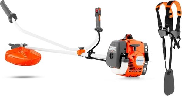 Husqvarna 122R podkaszarka spalinowa – 21,7 cm³, 2-suwowa, szerokość cięcia 43 cm, głowica Tap 'n Go, Smart Start®, z podwójnym pasem