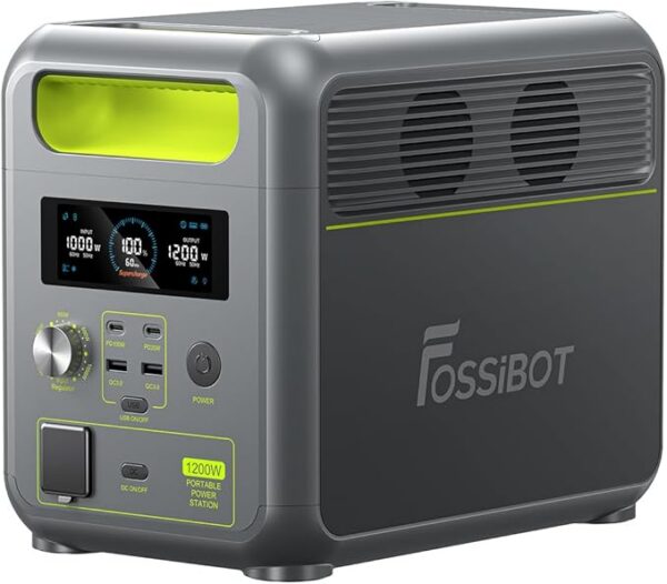 FOSSiBOT-Polska 1024Wh 1200W F1200 przenośna stacja zasilania 5-letnia gwarancja （Зарядна станція, 1024 Вт*год, 1200 Вт）