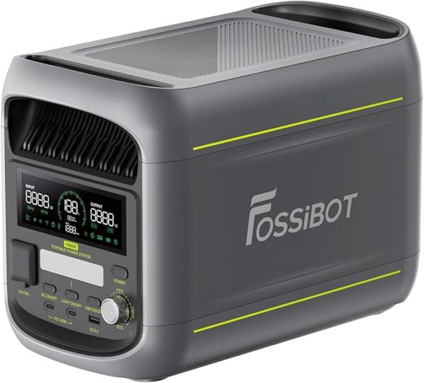Fossibot Polska F1800 Przenośna Elektrownia 1024Wh LiFePO4 -Stacja Zasilania VAT 23%, 1800W Power station 7 portów，5-letnia gwarancja
