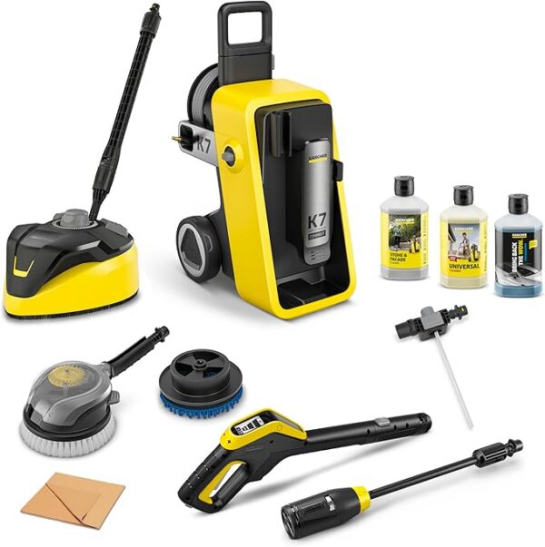 Kärcher myjka ciśnieniowa K 7 Comfort Premium Connect Car & Home, max. 180 bar, 600 l/h, powierzchnia: 60 m²/h, wąż wysokociśnieniowy, bęben na wąż, sterowanie za pomocą aplikacji, Car & Home Kit