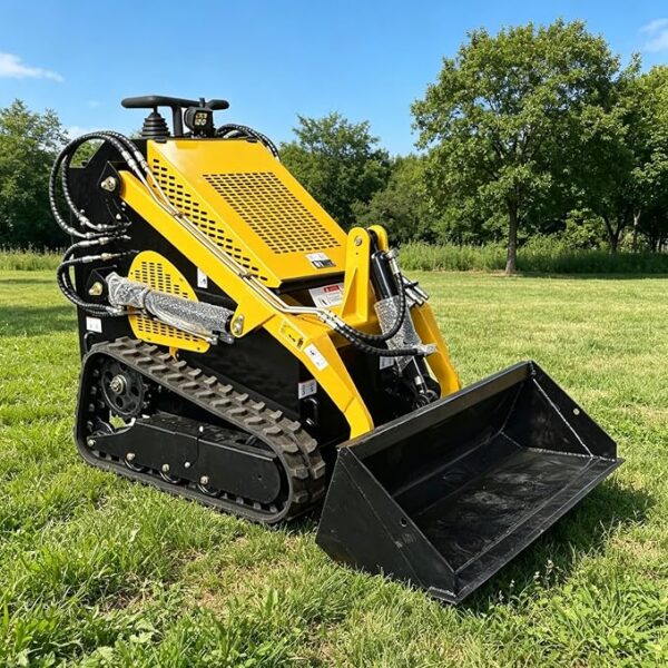 Mini ładowarka o sterowaniu burtowym, kompaktowa ładowarka czołowa z hydraulicznym chwytakiem, ładowarki hydrauliczne do prac w gospodarstwie, konserwacji podwórka i transportu materiałów